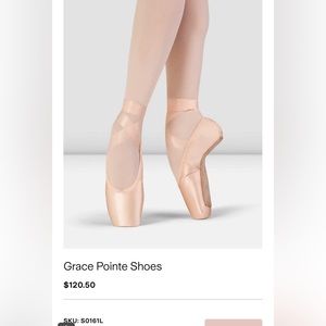 Brand New Bloch S0161L Grace Pointe Shoes Size 5.5 Width 2X - Retail $120